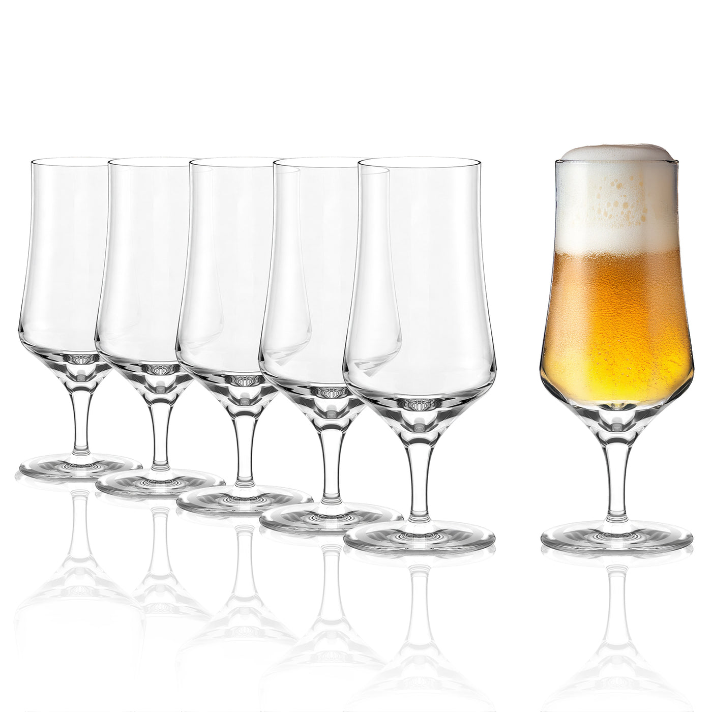 Stemmed Craft Beer Pilsner Glass 13 1⁄2 oz - Set of 6