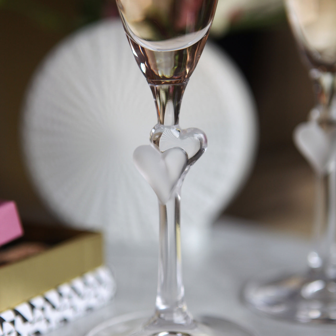 L'Amour Satin Champagne Flute 6 oz - Set of 2
