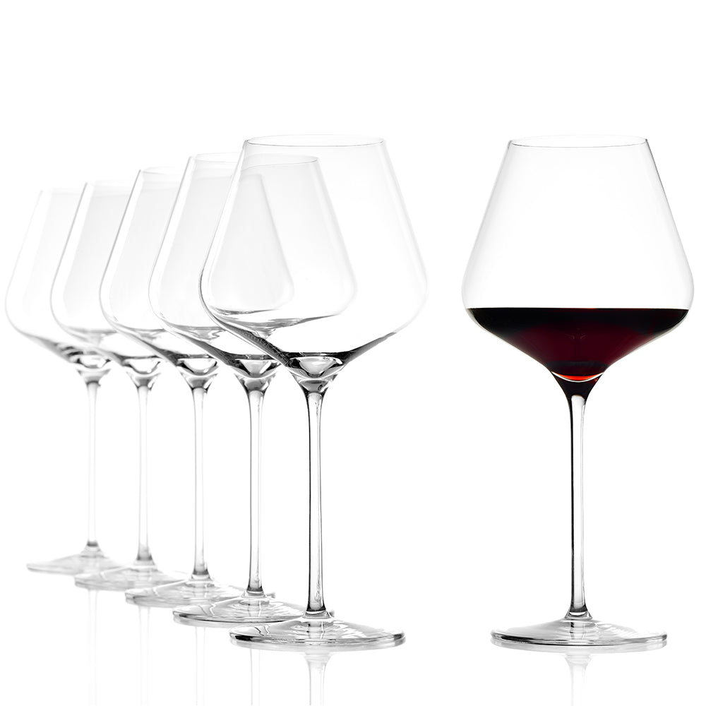 Quatrophil Burgundy Glass 24 oz - Set of 6