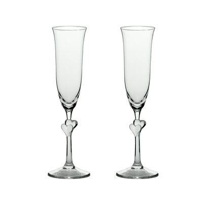 L'Amour Champagne Flute 6 oz - Set of two.