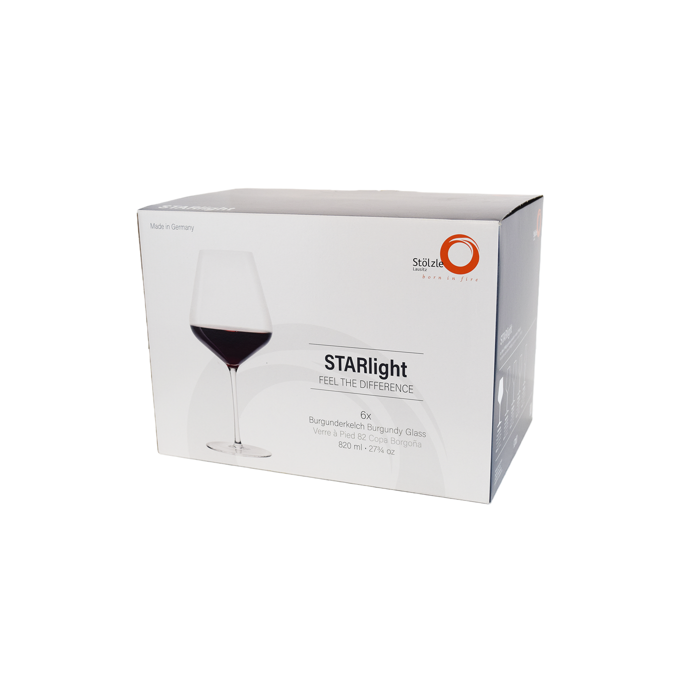 Starlight Burgundy Wine Glass 27 3⁄4 oz - Set of six.